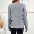 thumbnail image 5 of Sweater Tops for Women Casual Loose Knit Pullover Long Sleeve Round Neck Solid Color Fall Winter Soft Sweater Tops, 5 of 5