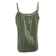 thumbnail image 5 of Spaghetti Strap Tops for Women, Yigetop Tank Top Women's Summer Sleeveless Spaghetti Straps Tops Neck Loose Pleated Tops Casual A Line Tank Tops Flowy Tank Tops for Women Green 2XL, 5 of 5