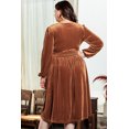 thumbnail image 3 of a.Jesdani Chic Velvet Maxi Dress w/ V-Neck & Balloon Sleeves, 3 of 8