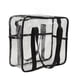 thumbnail image 2 of Bolsa transparente PVC multifuncional grande transparente bolso de hombro transparente con correa ajustable para natación, trabajo, desplazamientos, gimnasio, viajes, negro, 2 of 8