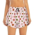 thumbnail image 2 of Goofa Hand Drawn Strawberry Printed Women 2 in 1 Running Shorts,Quick Dry Athletic Workout Shorts,High Waisted Athletic Shorts with Liner Pockets-X-Large, 2 of 9