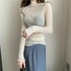 thumbnail image 5 of Spring Autumn Women'S Sexy See-Through Mesh Blouse Female Long Sleeve Transparent Elegant Shirt Fashion Women Tops, 5 of 5