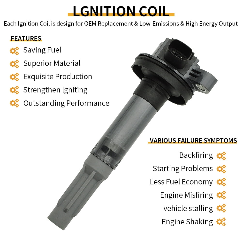 8 Pack Ignition Coil & Spark Plug for 2011-2016 Ford F-150 Mustang 5.0L V8 UF622