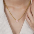 thumbnail image 6 of JeenMata 1.75 Carat Pink Tourmaline - October Birthstone Solitaire Pendant Necklace in 18K Yellow Gold Plated, Female, Adult, 6 of 9