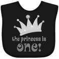 thumbnail image 3 of Inktastic Cute Princess is One 1st Birthday Girls Baby Bib, 3 of 4