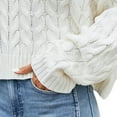 thumbnail image 6 of ShomPort Women's Fall Winter Turtleneck Sweaters Long Sleeve Pullover Loose Thick Knit Tops, 6 of 6
