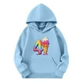 thumbnail image 4 of Tanghaowl Kids Sweatshirts Boys Girls Graphic Print Hooded Sweatshirt Kids Pullover Casual Jacket with Pocket for Children Youth Light Blue 7-8 Years, 4 of 4