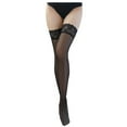 thumbnail image 2 of Bas Aguichant pour Femmes, Dentelle, Transparents, Longueur Genou, Cuisses, Chaussettes Résille, Taille Unique, 2 of 4