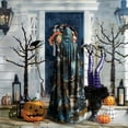 thumbnail image 2 of Goofa Cute Skeletons Figurines Pattern Hooded Cloak, Halloween Costume Cloak, Cosplay Hooded Cape, Cloak with Hood, 2 of 7