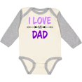 thumbnail image 3 of Inktastic I Love my Dad Fathers Day Boys or Girls Long Sleeve Baby Bodysuit, 3 of 5