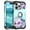 Blue Flower, variant on Casetego for iPhone 14 Pro Max Case,Glow in The Dark Three Layer Heavy Duty Sturdy Shockproof Protection Rugged Hard PC+Soft TPU Bumper Case,Blue Rose