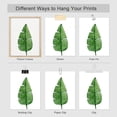 thumbnail image 4 of PixonSign Frameless Wall Art Emerald Green Jungle Plants Print, Set of 4 Nature Wilderness Wall Decor Prints, Adhesive Canvas Poster, Modern Leaves Artwork for Bedroom, Office - 11"x14", 4 of 5