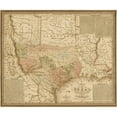 thumbnail image 3 of Mitchell, S. Augustus 17x15 Black Modern Framed Museum Art Print Titled - New map of Texas : with the contiguous American and Mexican states, 1835 - Decorative Sepia, 3 of 5