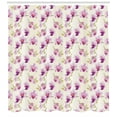 thumbnail image 3 of Ambesonne Orchids Shower Curtain, Ascocenda Flowers Romantic, 69"Wx84"L, Dark Magenta Ivory, 3 of 3