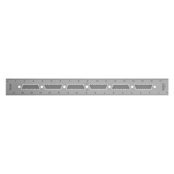 JessEm 07413 Stainless Steel 24” Precision Ruler with Patented Flex Grip and Fade-Resistant Markings