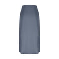 thumbnail image 3 of Levmjia Women's Satin Midi Skirt Elegant A-Line Silk High Waisted Side Zipper Stretch Comfortable Casual Work Office Long Skirt, 3 of 9
