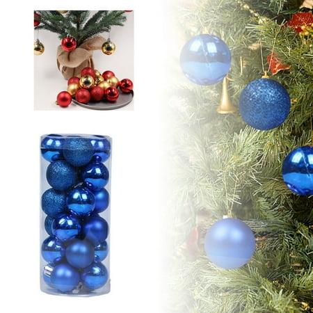 24-Piece Christmas Ornaments Set – 1.2 Pre-Strung Shatterproof Xmas Balls for Tree Wedding & Seasonal Home Decor