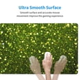 thumbnail image 4 of Cauagu Green Glitter Sparkle for Large Mouse Pad,XXL Extended Gaming Mouse Mat Long Extended Desk Mat Big Desk Pad Mat(16 x 29.5in) for Work/Game/Office/Home, 4 of 8
