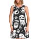 thumbnail image 1 of Fotbe Black White Spooky Ghosts Vestido de Verano sin Mangas para Mujer – Vestido Midi Línea A, Estilo Camiseta Floral, Vestido Playero Casual y Fluido, 1 of 7