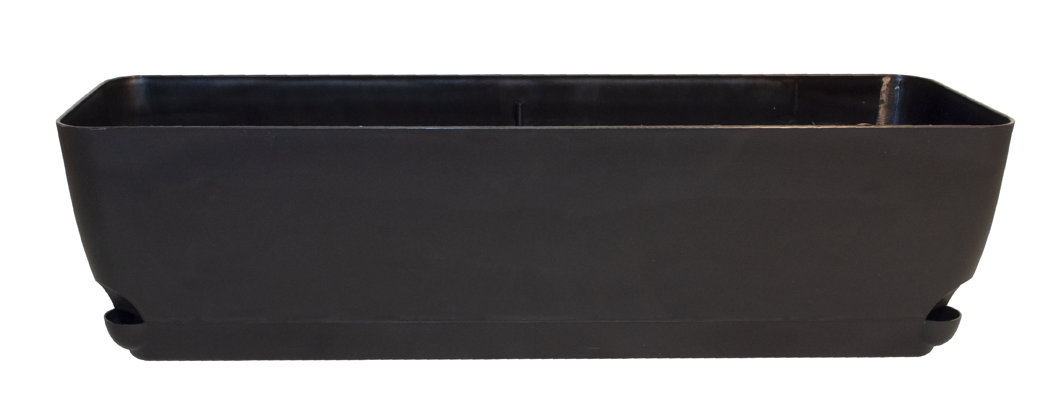 Mainstays 24" x 7" x 6" Rectangle Black Resin Window Box with Self-Watering