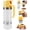 Yellow, variant on Dispensador De Leche Condensada, Glass Honey Dispenser, No-Drip Silicone Valve for Honey Maple Syrup Coffee Sauce (Black)