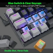 E-Yooso Z11 63 مفاتيح RGB تدعم بلوتوث / لاسلكي 2.4G / سلكي 3 لوحة مفاتيح للألعاب الميكانيكية