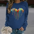 thumbnail image 1 of Meichang Chandails en Molleton pour Femmes Mignon Graphique Pull Col Rond Manches Longues Coupe Ample Chandails en Molleton Couleur Unie Automne Sans Capuche, 1 of 4