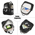 thumbnail image 5 of JIALIOU Mini Backpack Purse for Women Quilted Casual Daypack Small Travel Shoulder Bag, Cute Frog Wearing Headphones, 5 of 7