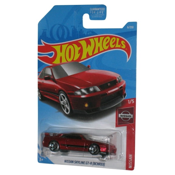 Hot Wheels Nissan 1/5 (2017) Red Nissan Skyline GT-R BCNR33 Toy Car 6/250
