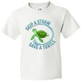 thumbnail image 3 of Inktastic Skip a Straw Save a Turtle with Cute Green Sea Turtle Youth T-Shirt, 3 of 5