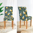 thumbnail image 3 of Yayeee 4 Pack Dining Chair Covers Stretch Parson Chairs Slipcovers Seat Protector, Yellow Lemons, 3 of 6