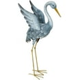 thumbnail image 4 of Bits and Pieces Japanese Blue Heron Metal Garden Sculpture Set Two Metal Cranes Garden Outdoor, 4 of 9