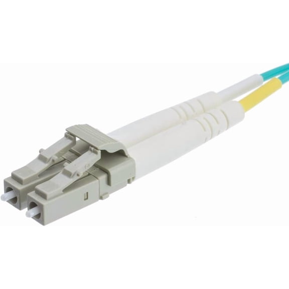 10 Gigabit Aqua OM4 Fiber Optic Cable, LC / LC, Multimode, Duplex, 50/125, 1 meter (3.3 foot)