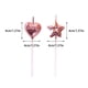 thumbnail image 2 of Xihbxyly Vela de Cumpleaños con Forma de Estrella de Cinco Puntas, Chapada En Oro, Decoración para Tartas En Forma de Corazón, Diseño Versátil para Tartas de Boda o Cumpleaños, Estrella y Corazón Sim, 2 of 5