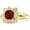 Yellow, variant on Elegant Lotus Flower Round Cut Red Ruby Birthstone Wedding Engagement Ring For Women In 925 Sterling Silver 14K White Gold Plating