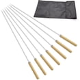 thumbnail image 1 of 7uds-Brochetas BBQ-2.3 brochetas redondas mango madera 35cm largo, 1 of 6