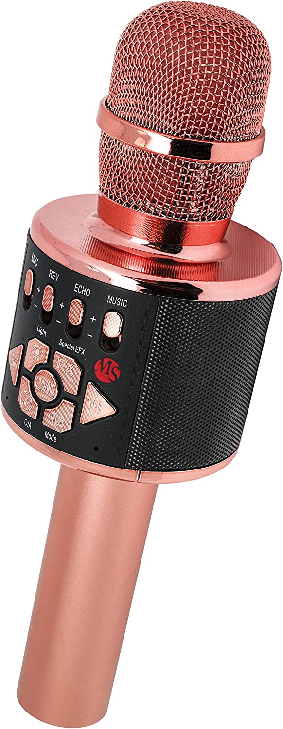 Mainstream Source(R) Wireless Bluetooth Karaoke Microphone - Handheld 4-in-1 Portable Microphone for Parties, Karaoke, Music, ＆ Recording(並行輸入品)