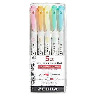 Zebra Pen Mildliner Brush Pen & Marker Set, 15 Pack (79115) 