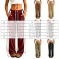 thumbnail image 3 of Hudaneo Womens Pants Loose Fit High Waist Wide Leg Pants for Women, Soft Walking Exercise Trouser Outdoor Track Pants, Wine XXL, 3 of 8