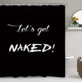 thumbnail image 5 of FRAMICS 16-Piece Funny Get Naked Shower Curtain Sets with Rugs, Waterproof Polyester Bathroom Sets, Black, 5 of 8