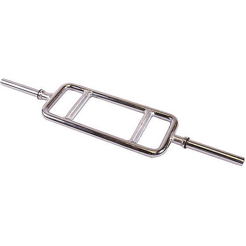 Tricep Bar Barbell Handle Standard Chrome Weight Threaded Fits 1" Plates Muscle 