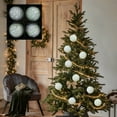 thumbnail image 4 of Mecorevxz 4Pcs Extra Large Christmas Balls Set 3.94’’ Rustic Vintage Decorative Hanging Ornaments,Xmas Balls for Christmas Tree Decorations,Christmas Gifts(Green), 4 of 7