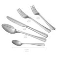 thumbnail image 4 of 20-Piece Flatware Set, Stainless Steel Cutlery Tableware Dinnerware Utensils Set Service for 4 People - Knives, Tablespoons, Teaspoons, Forks, Dessert Forks, 4 of 6