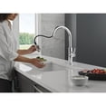 thumbnail image 2 of Delta Nicoli Chrome Kitchen Faucet with Pull Down Sprayer, Modern Single Hole Kitchen Sink Faucet, Single Handle, Chrome, 2 of 7