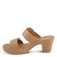 thumbnail image 4 of Patrizia Women's SANCIA Two Strap Slide Heeled Sandals Beige EU 37 / US 6.5 - 7, 4 of 5