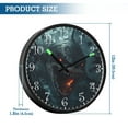 thumbnail image 3 of Voice Activated Clock with Glow Light 12 Inch Large Silent Wall Clock Battery Operated for Home Decor Scary Shark, 3 of 8
