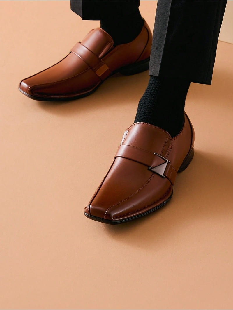 (84-4449)  Bruno Marc Men Oxfords Fashion Square Toe Shoes Slip On Loafer Sz 10. Bruno Marc Men main image 4
