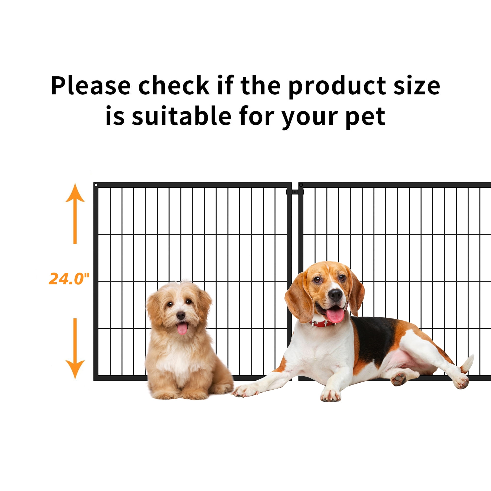 Jopath 48" Indoor Dog Cage with Top Pet Cage Dog Kennel for Medium Dogs Puppy Dog Playpen Black 48"L x 26.3"W x 23.8"H
