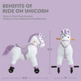 thumbnail image 4 of Happy Trails Ride on Horse - Walking Unicorn Toys with Wheels and Sounds, 4 of 7