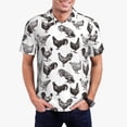 thumbnail image 3 of Balery Funny Chicken Printed Men’s Short Sleeve Polo Shirt, Midweight Men's Shirt,Golf Polo shirts -Small, 3 of 9